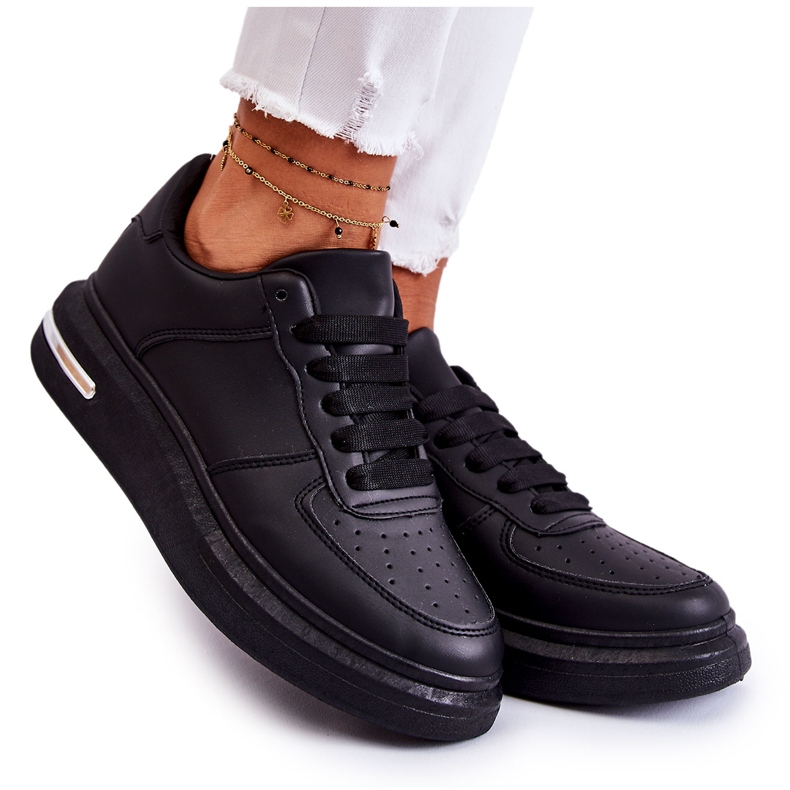 PG1 Chaussures de sport en cuir Jennys noires classiques le noir