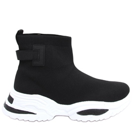 Bottines chaussettes Sporty Helle Black noir