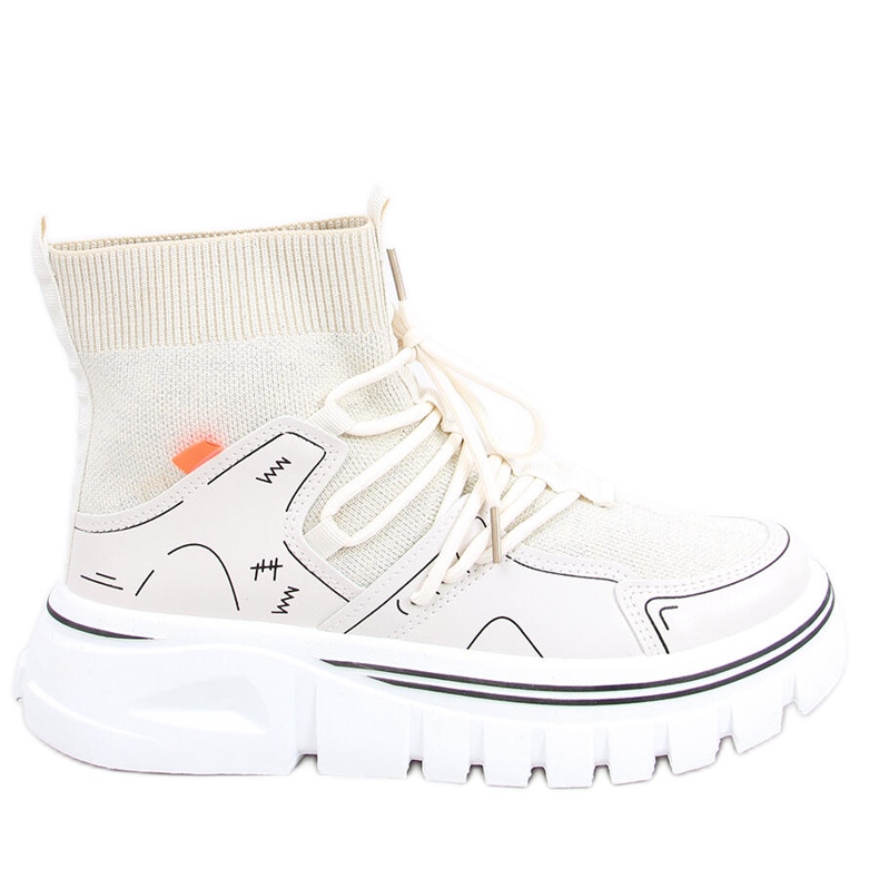 Chaussures de sport chaussettes Malin Beige