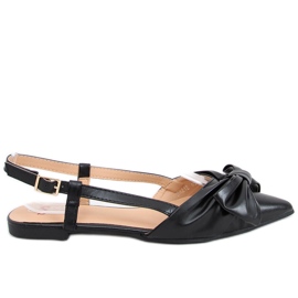 Ballerines à talon ouvert Candy Black le noir