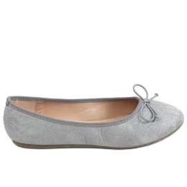 Ballerines en dentelle Casey Grey gris
