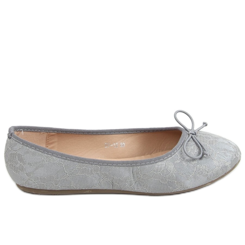 Ballerines en dentelle Casey Grey gris