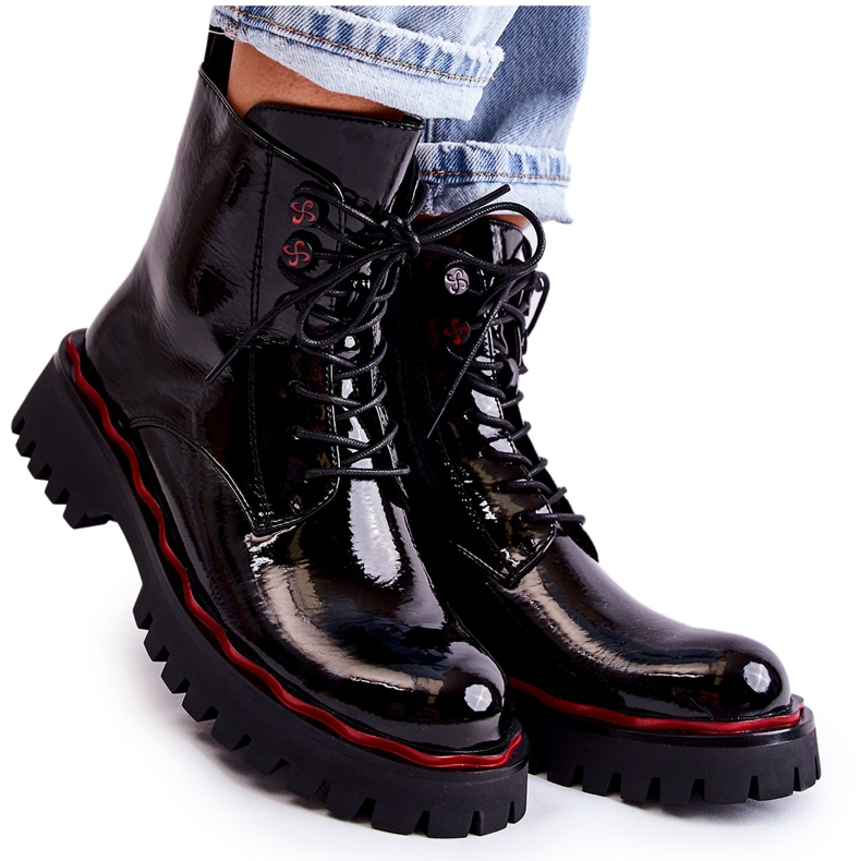 Bottes pour femmes nouées noires Sherill le noir
