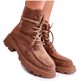 Bottines en Daim pour Femme Noué Marron Vanita brun
