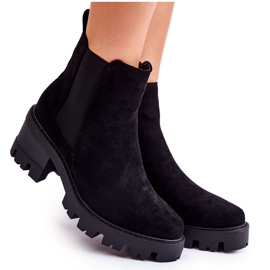 PS1 Bottes chaudes pour femmes avec une fermeture éclair, Noir Lenaris le noir