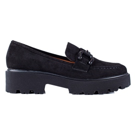 Chaussures en daim noir de Vinceza