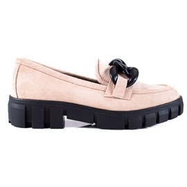 Chaussures en daim beige de Vinceza