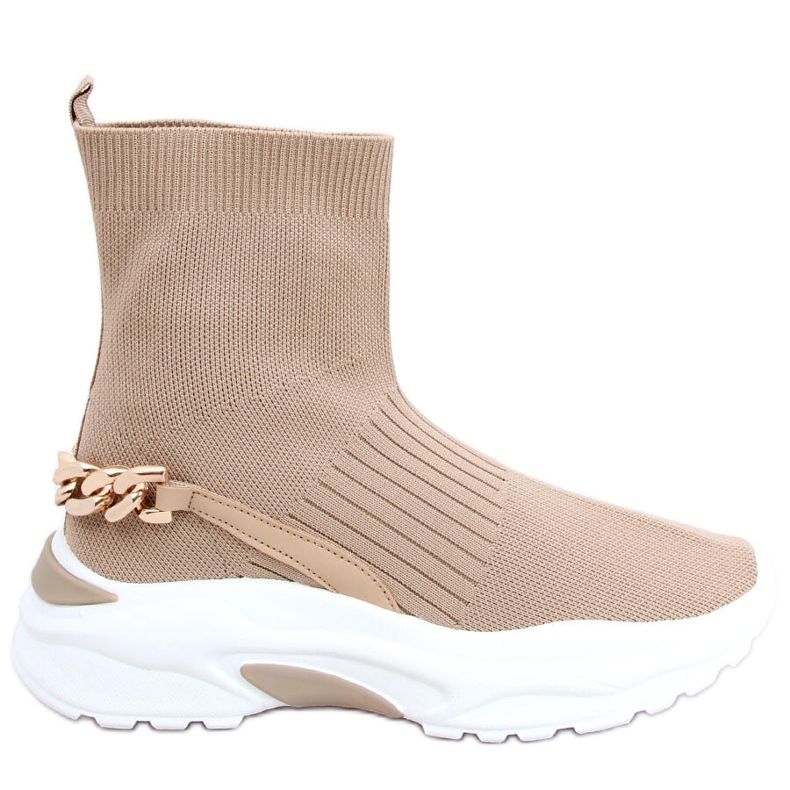 Bottines chaussettes par Gina Kaki beige Bottines chaussettes par Gina Kaki beige