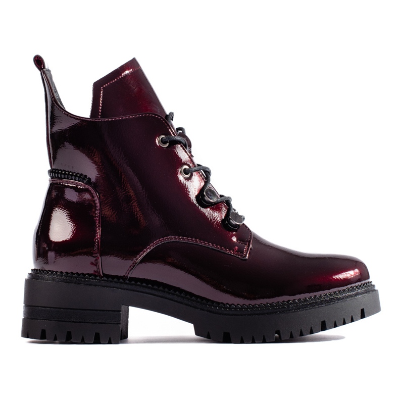 W. Potocki Bottes laquées bordeaux de Potocki rouge