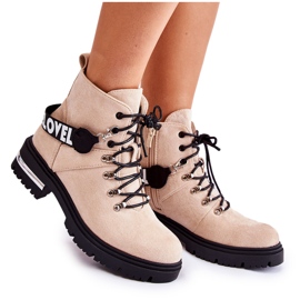 PS1 Bottes Chaudes En Daim Avec Une Ceinture Beige Aurelio