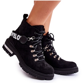 PS1 Bottes Chaudes En Daim Avec Une Ceinture Noir Aurelio le noir