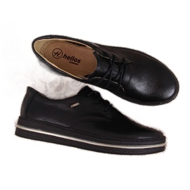 Chaussures femme en cuir noir Helios 380