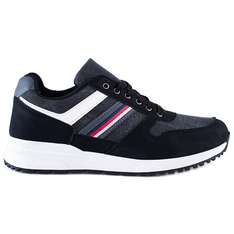 Chaussures de sport confortables Shelovet noires pour hommes le noir Chaussures de sport confortables Shelovet noires pour hommes le noir