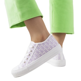 Baskets Chelms blanches et violettes
