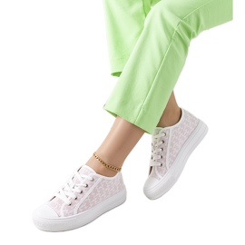 Baskets Chelms blanches et roses