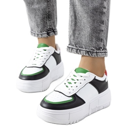 Baskets Mandib femme noires blanc