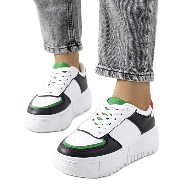 Baskets Mandib femme noires blanche