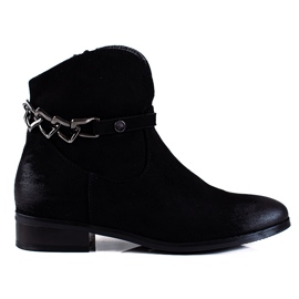 W. Potocki Bottes pour femmes Potocki, bottes de cow-boy avec une chaîne le noir W. Potocki Bottes pour femmes Potocki, bottes de cow-boy avec une chaîne le noir