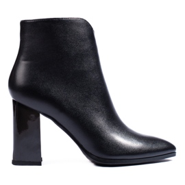 Bottes noires Shelovet classiques pour femmes en daim écologique le noir