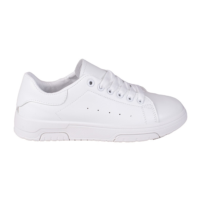 Baskets blanches Shelovet pour femmes en cuir écologique