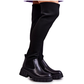 PS1 Bottes Hautes Femme Workers Noir Austin