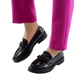 Chaussures laquées noires de Zezag le noir