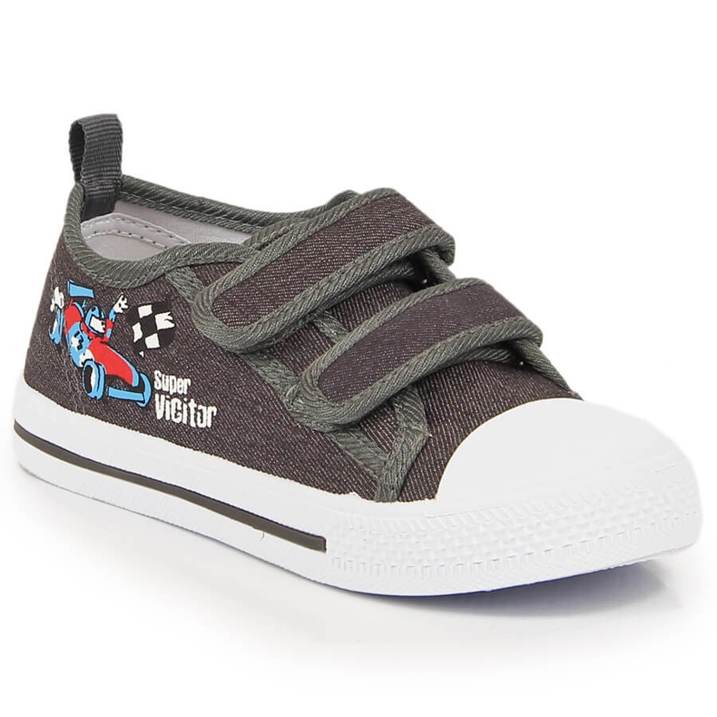 Baskets grises pour enfants Atletico avec velcro
