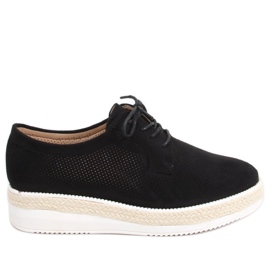 Guermo Mocassins à lacets espadrilles noirs