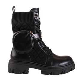 SHELOVET Sacs femme Shelvet noir avec poche velcro