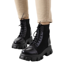 Bottes noires pour femmes de Lewers le noir