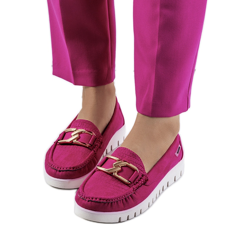 Mocassins roses sur la plateforme Campini violet Mocassins roses sur la plateforme Campini violet
