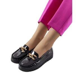 Mocassins noirs sur la plateforme Travessa le noir