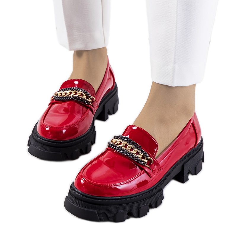 Chaussures Alcione laquées rouges