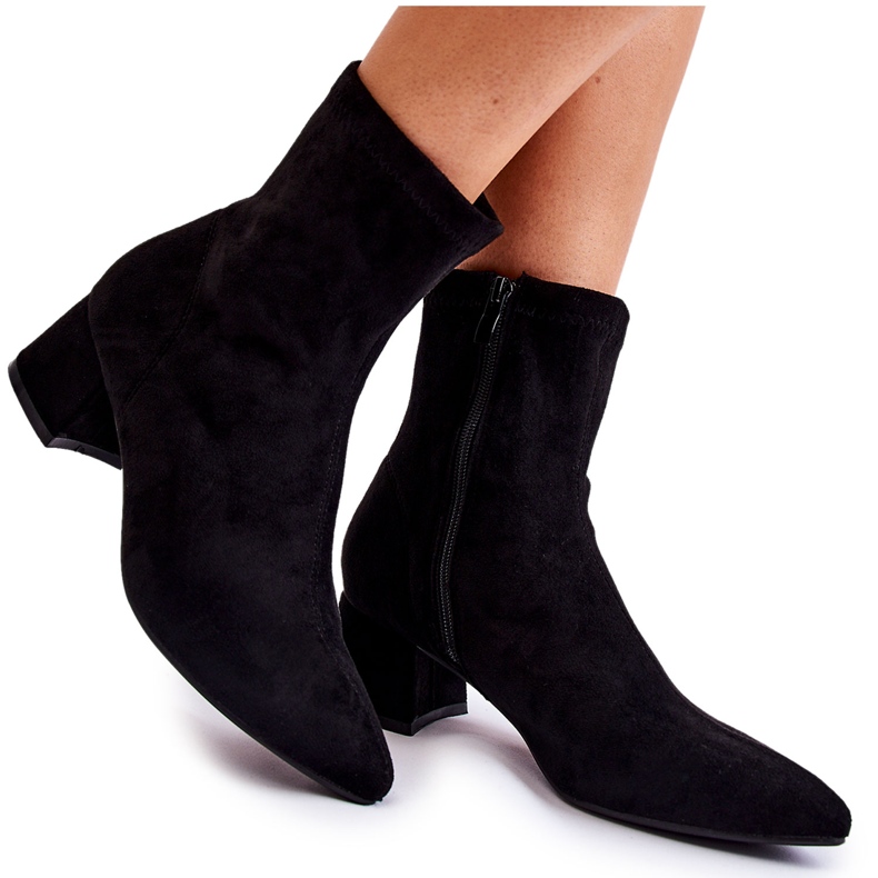 WD1 Bottes Hautes Femme Daim Noir Gloriss le noir