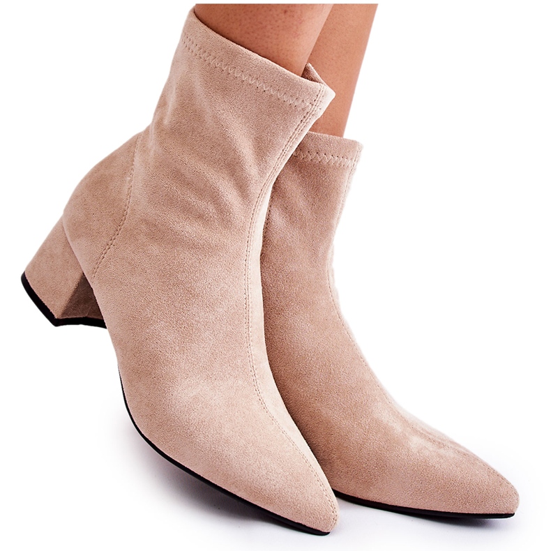 WD1 Bottes Hautes Femme Daim Beige Gloriss
