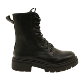 Bottes de femmes Black Workers Evento 21BT35-4235 Bottes noir