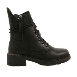Evento Bottes hautes pour femmes avec une fermeture à glissière 21BT35-4226 noir