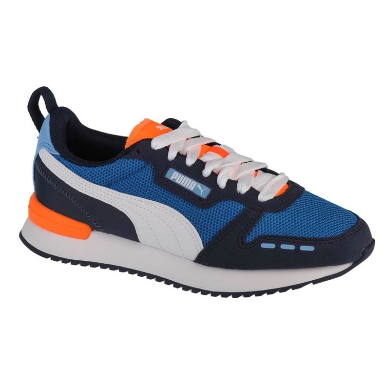 Puma R78 PS Jr 373616-25 blanche bleu marin bleu orange
