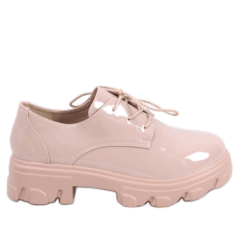 Mocassins Pragma Nude à semelles hautes beige rose