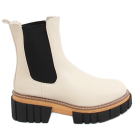 Bottines Chelsea crème pour femme Bella Beige