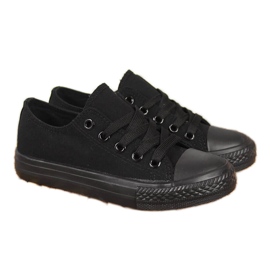 Baskets basses noires pour enfant Atletico avec fermeture éclair
