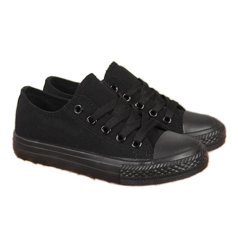 Baskets basses noires pour enfant Atletico avec fermeture éclair le noir Baskets basses noires pour enfant Atletico avec fermeture éclair le noir