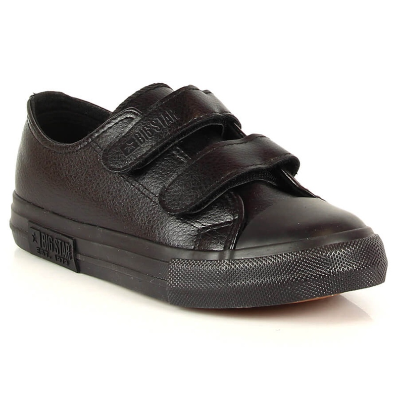 Black Big Star KK374054 baskets noires en éco-cuir pour enfants le noir