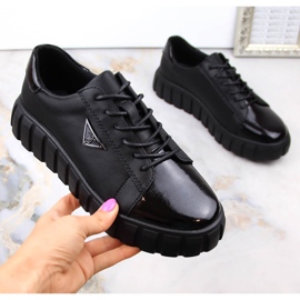 Chaussures en cuir Femmes Lace - Up Black Filippo Vernihed noir