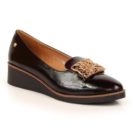 Chaussures laquées, compensées à enfiler, Potocki noir le noir Chaussures laquées, compensées à enfiler, Potocki noir le noir