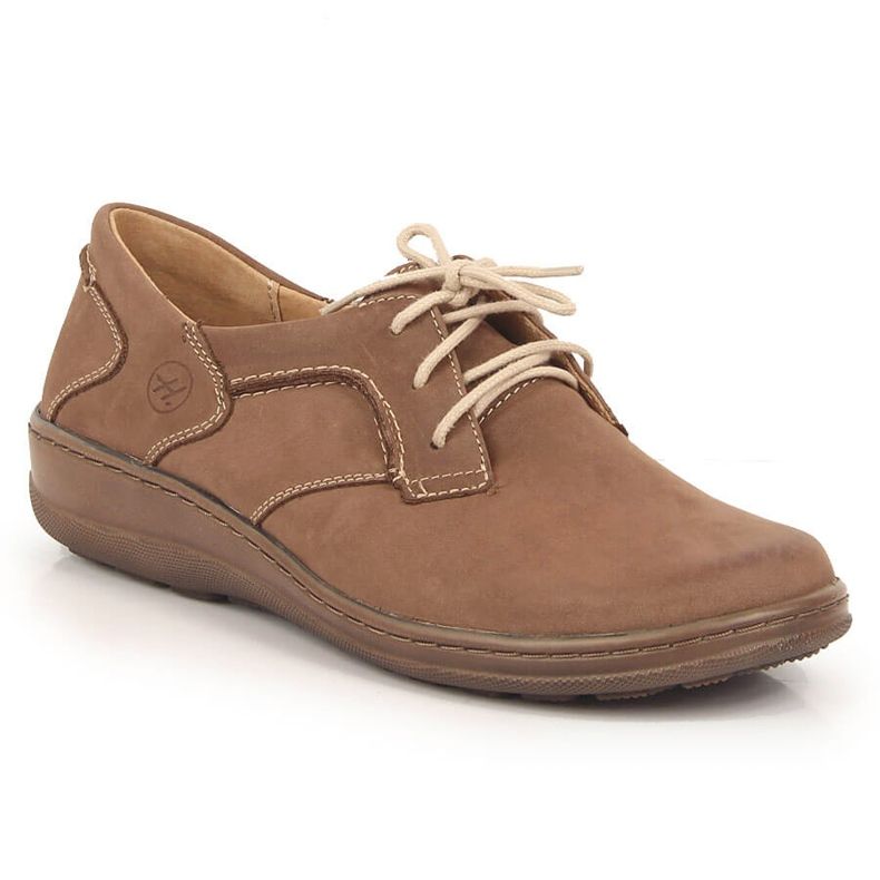 Chaussures pour femmes confortables en cuir beige Helios 715 Chaussures pour femmes confortables en cuir beige Helios 715