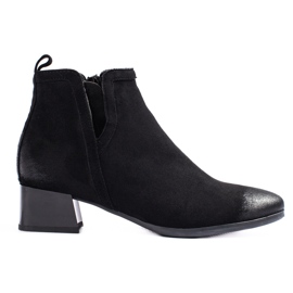 Bottes Vinceza en daim noir le noir