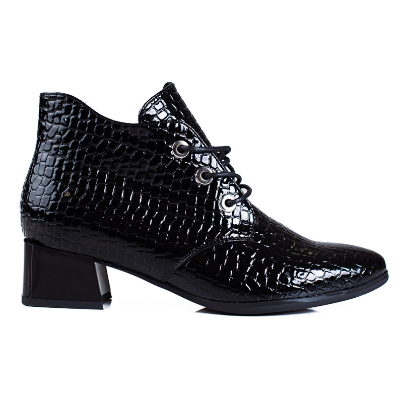 Bottines femme Vinceza noires à lacets le noir Bottines femme Vinceza noires à lacets le noir
