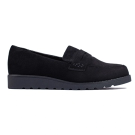 Chaussures classiques en daim noir le noir