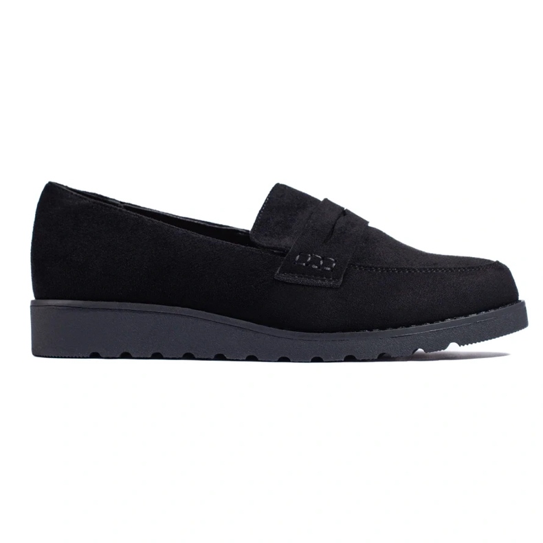 Chaussures classiques en daim noir le noir